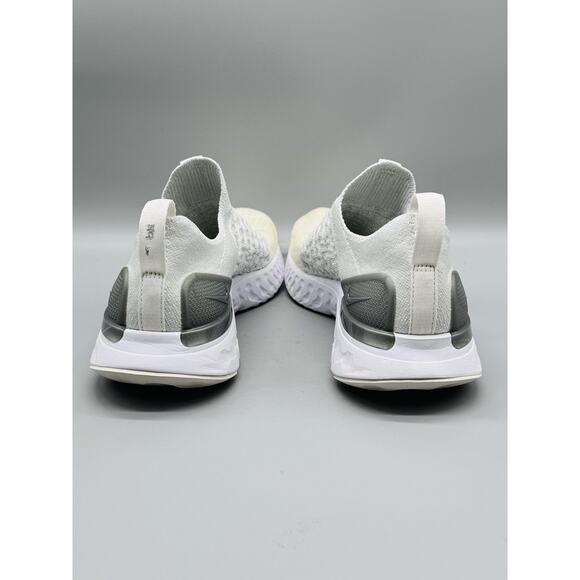 Nike Shoes Womens 9 White React Phantom Run Flyknit 2 Slip On Running Sneakers - Picture 8 of 13